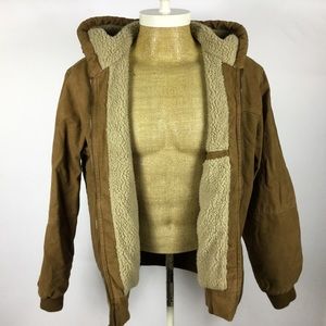 G.H. Bass Mens Medium Sherpa Lined Zip Jacket. A9